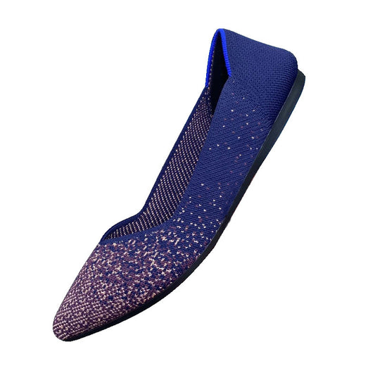 Damen elegante Spitzer Ballerinas aus atmungsaktivem Material EB