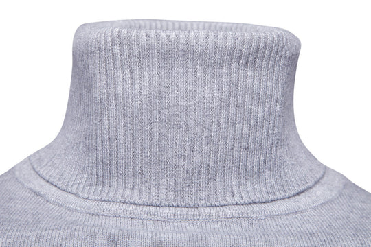 Herren Rollkragenpullover aus weicher Merinowolle mit eleganter Struktur EB