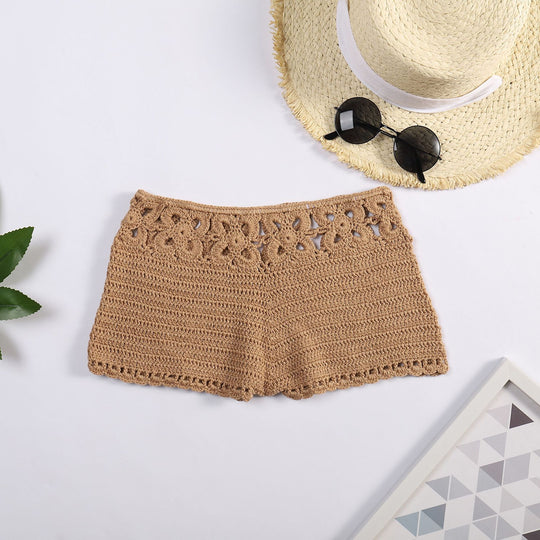 Damen Häkel-Shorts mit floralem Bund EB