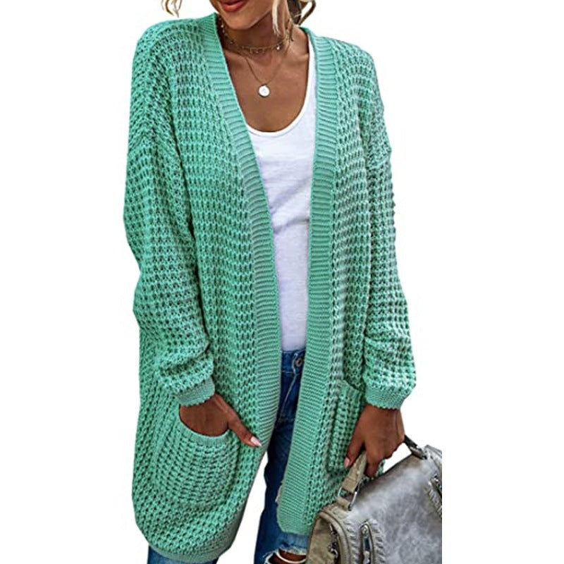 Damen Grobstrickjacke mit tiefen Taschen und lässigem Schnitt EB