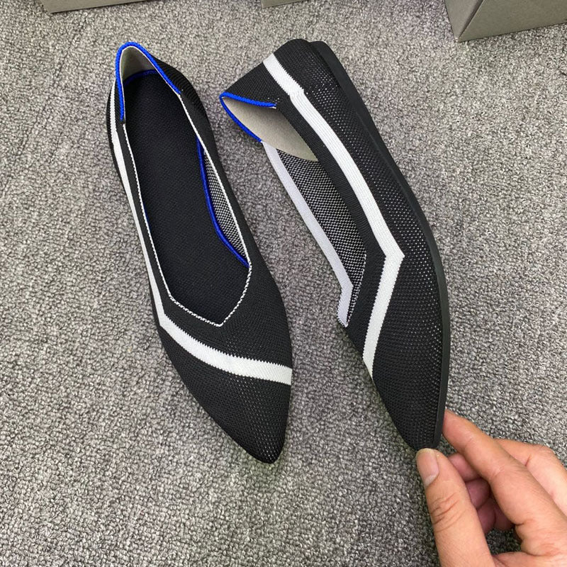 Damen Ballerinas mit modischem Bast-Detail EB