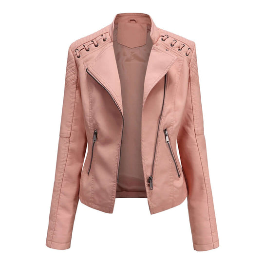 EB | Damen Faux-Leder Bikerjacke