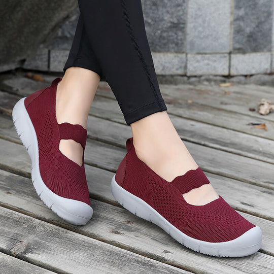 Damen Atmungsaktive Slip-On Freizeitschuhe mit flexiblem Design EB