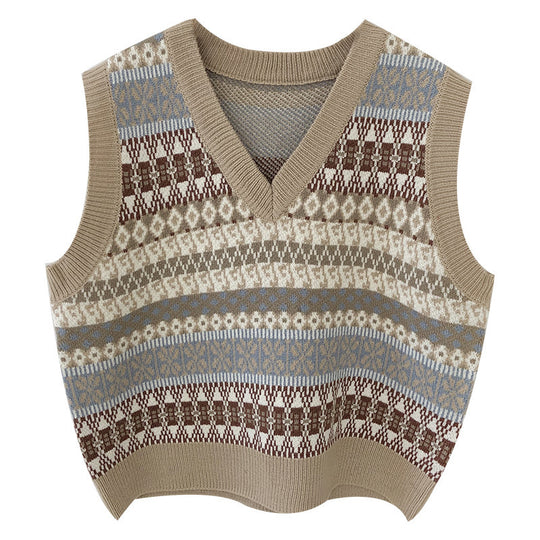 Damen Strickpullover mit modernem Fair Isle-Muster EB