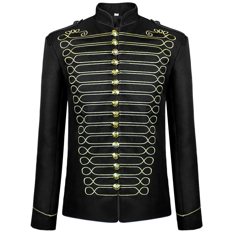 Herren nan militärische Paradejacke mit Zierkordeln und Stehkragen Eb
