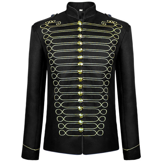 Herren nan militärische Paradejacke mit Zierkordeln und Stehkragen Eb