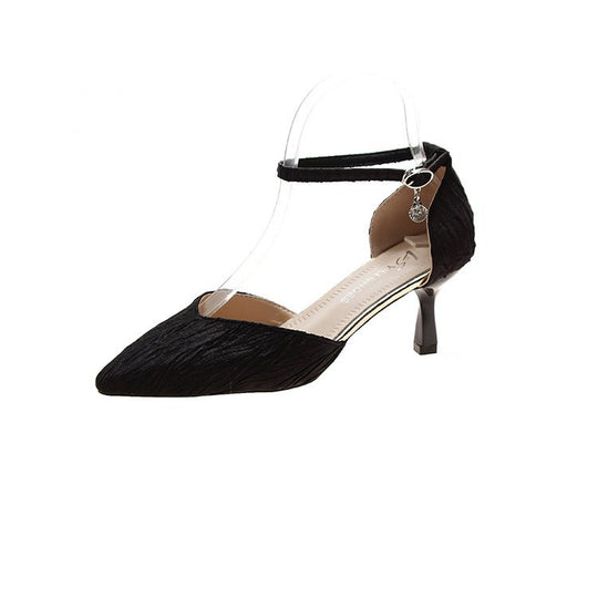 Damen elegante Slingback-Pumps mit transparentem Riemen EB