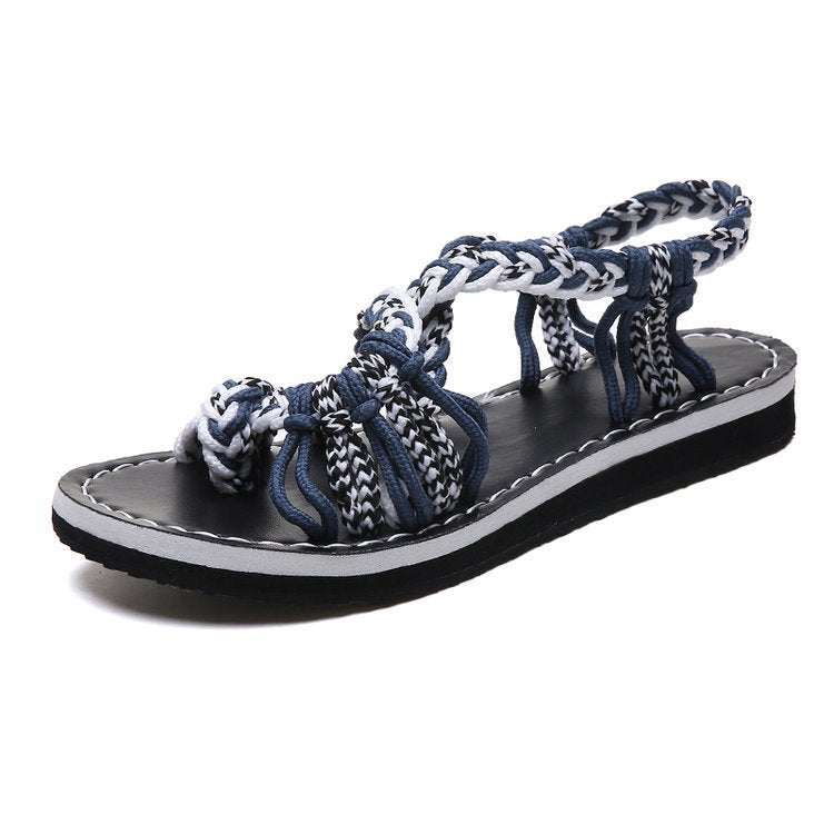Damen Elegante Braided Sandalen mit ergonomischem Fußbett EB