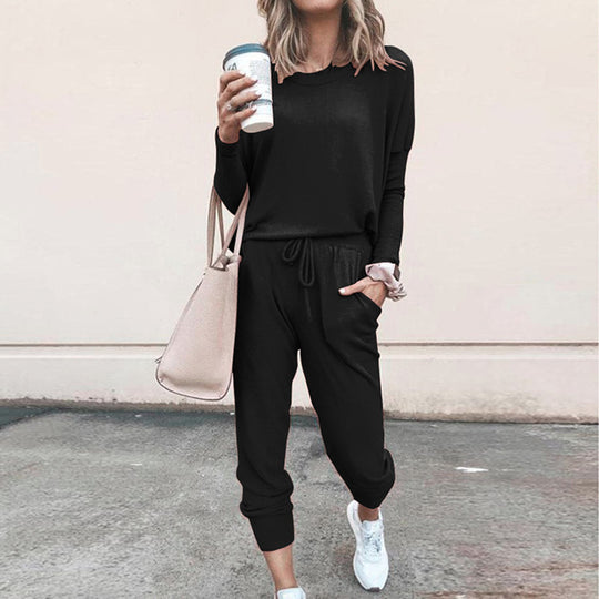 Damen Freizeit-Jogginganzug mit lässigem Schnitt und praktischen Taschen EB