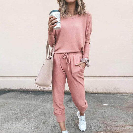 Damen Freizeit-Jogginganzug mit lässigem Schnitt und praktischen Taschen EB