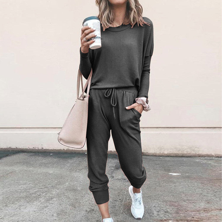 Damen Freizeit-Jogginganzug mit lässigem Schnitt und praktischen Taschen EB