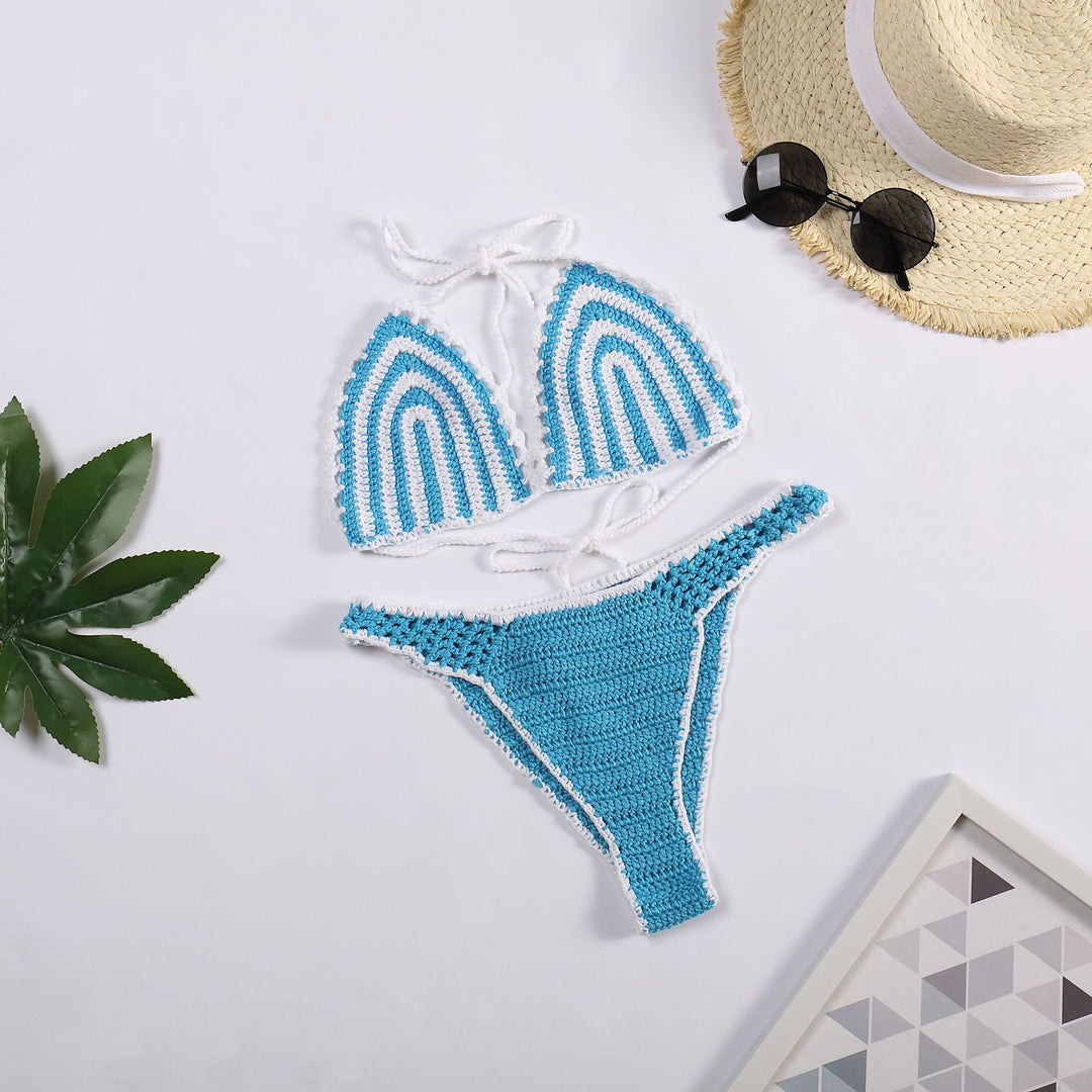 Damen Häkel-Bikini mit kontrastierendem Rand EB