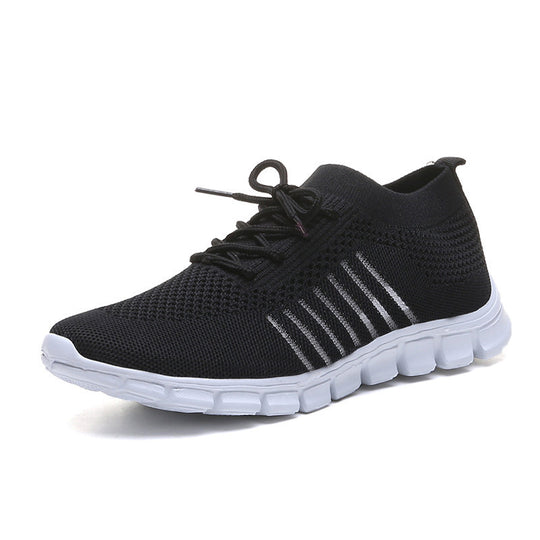 Damen atmungsaktiver Strick-Sneaker mit flexibler Segmentsohle und Komfortfußbett EB