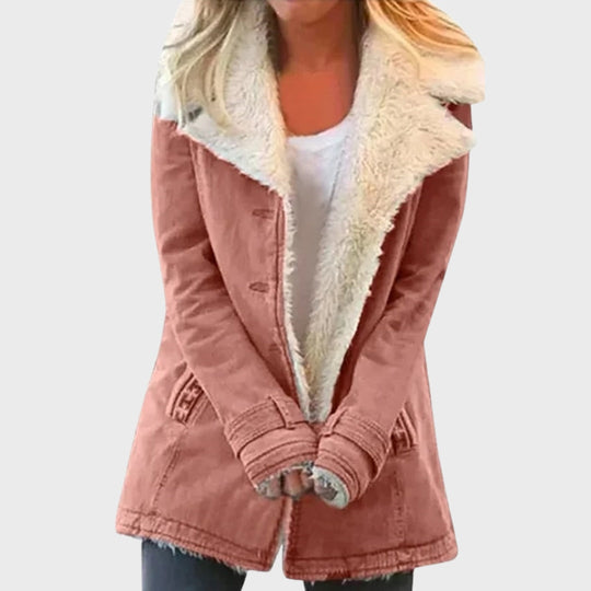 EB | Faux-Lammfell-gefütterter Parka-Mantel