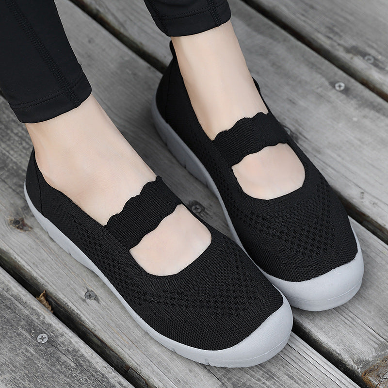 Damen Atmungsaktive Slip-On Freizeitschuhe mit flexiblem Design EB