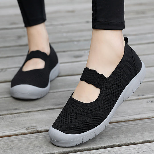 Damen Atmungsaktive Slip-On Freizeitschuhe mit flexiblem Design EB