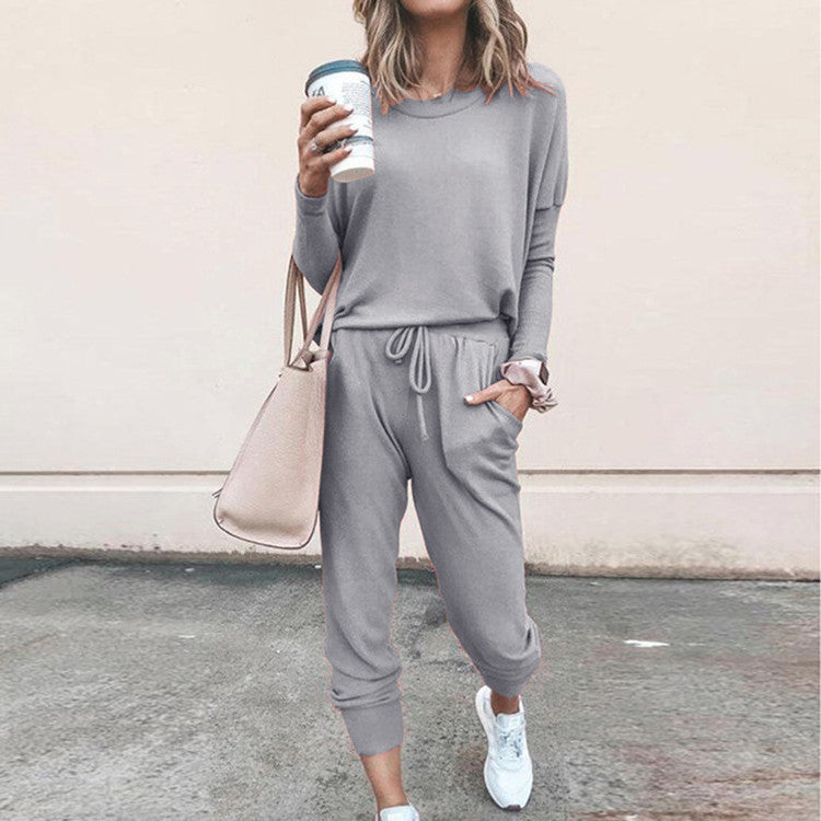 Damen Freizeit-Jogginganzug mit lässigem Schnitt und praktischen Taschen EB