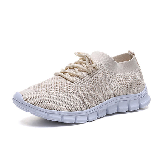 Damen atmungsaktiver Strick-Sneaker mit flexibler Segmentsohle und Komfortfußbett EB