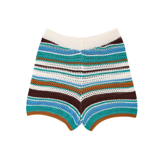 EB | Gehäkeltes Kurzarm-Shorts-Set mit hoher Taille