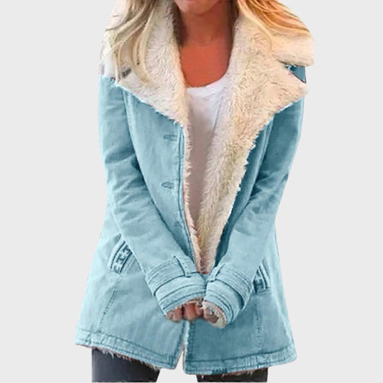 EB | Faux-Lammfell-gefütterter Parka-Mantel