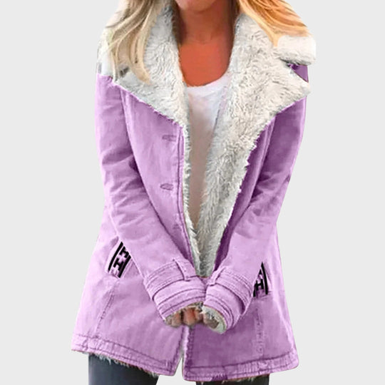 EB | Faux-Lammfell-gefütterter Parka-Mantel