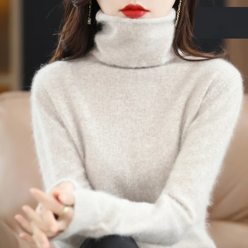 EB | Pullover Damen Weicher Rollkragenpullover, Warm & Luxuriöses Design