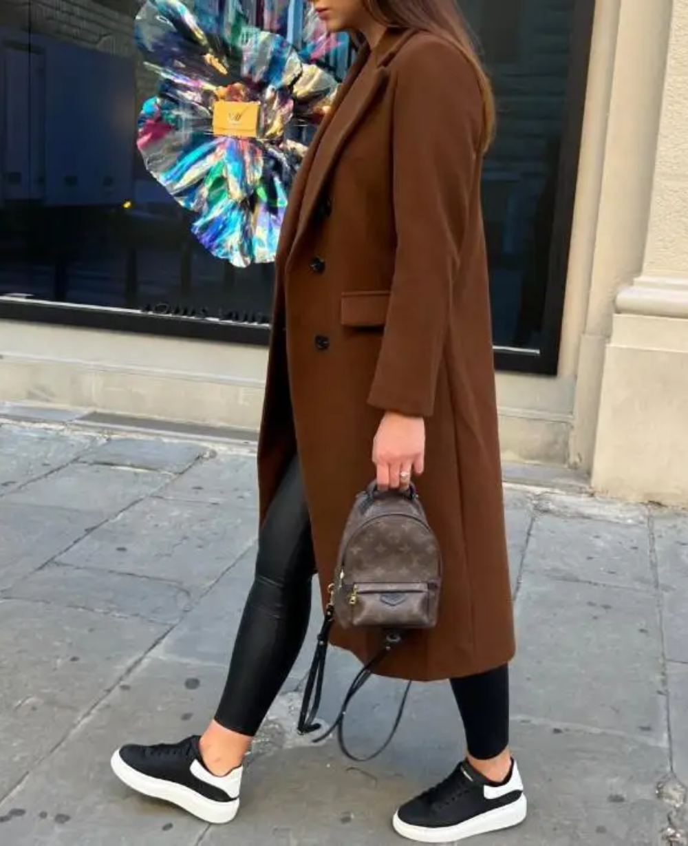 EB | Lange Elegante Taillierte Trenchcoat Für Damen | Perfekt Für Herbst Und Winter