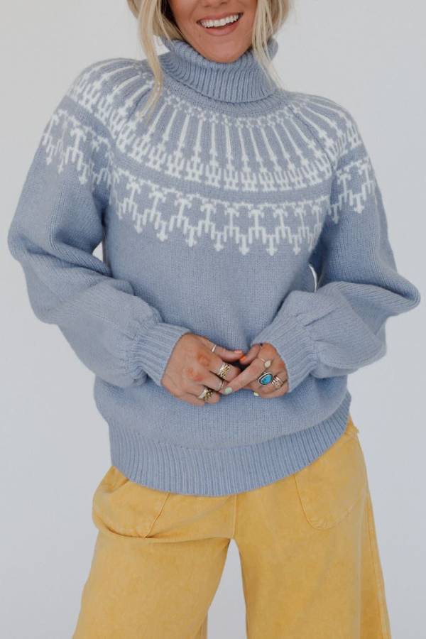 EB | Weihnachts Verdickte Rollkragen Langarm Gestrickter Pullover