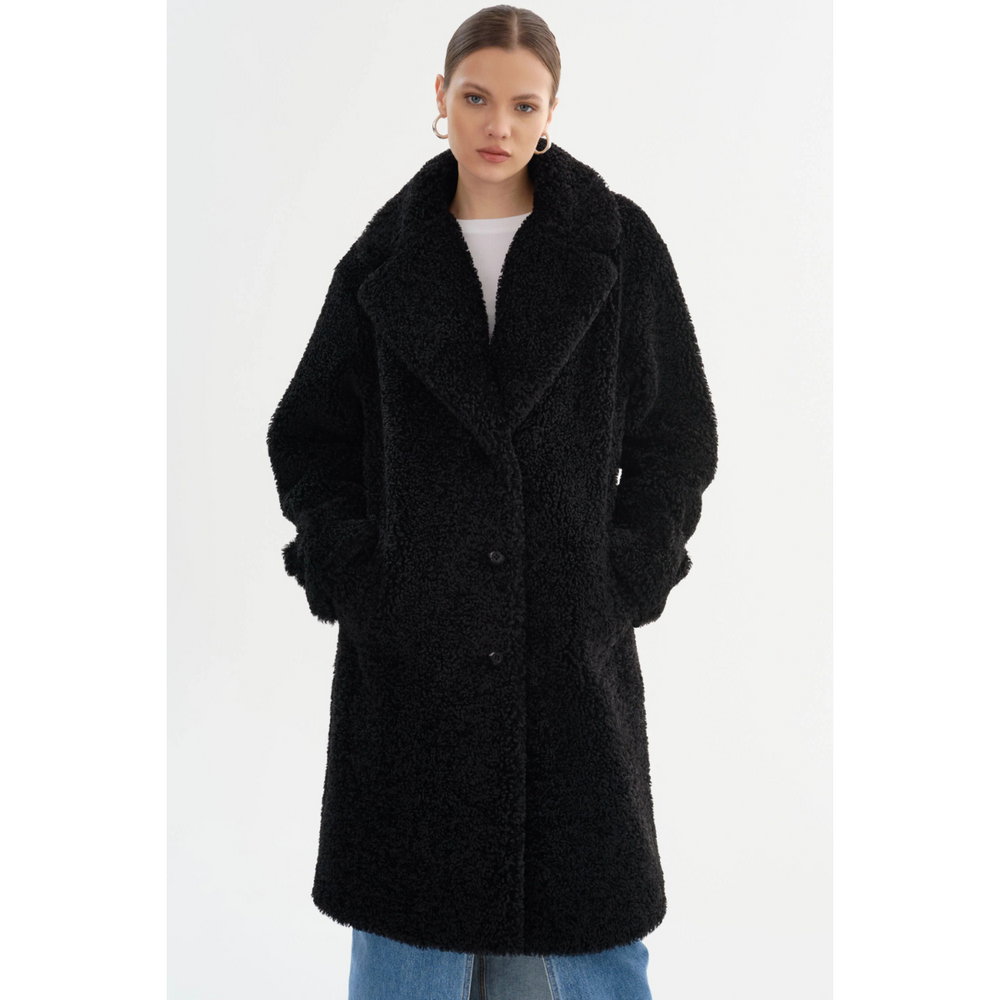 EB | Polare Oversize mit Stehkragen und Reißverschluss für Damen Ideal für kaltes Wetter