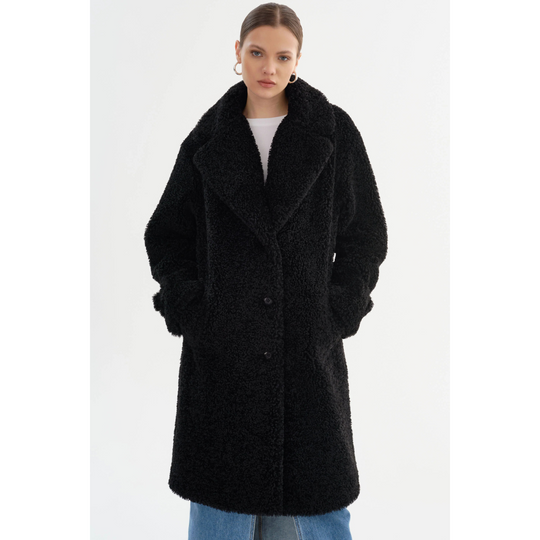 EB | Polare Oversize mit Stehkragen und Reißverschluss für Damen Ideal für kaltes Wetter