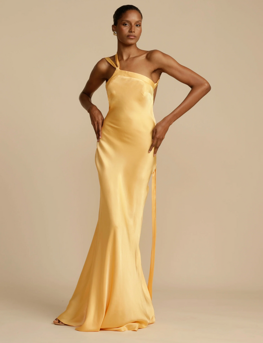 EB | Satin Kleid - Luxus Glanz - Perfekt für Sommerveranstaltungen