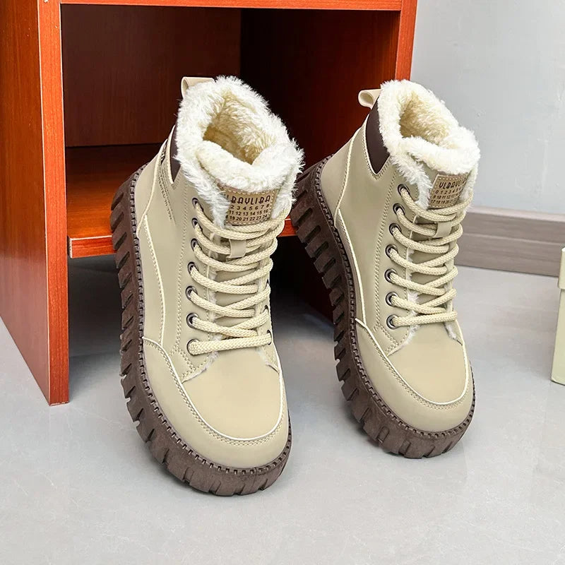 EB | Damen High Top Dicksohlen Plus Fleece Martin Stiefel