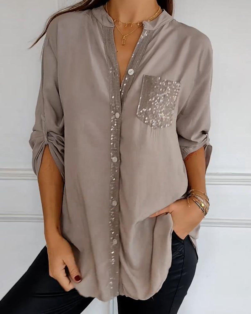 EB | Stilvolle Bluse mit Glimmer Nicht Spezifiziert Elegant und Strahlend