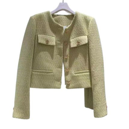 EB | Damen Tweedjacke mit Rundhalsausschnitt