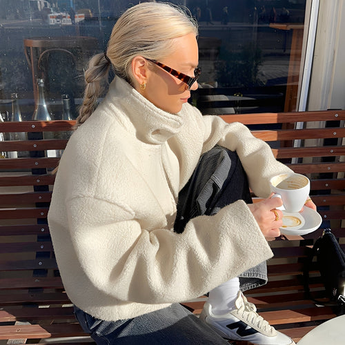 EB | Modischer, lässiger Oversize-Fleece-Mantel für Frauen