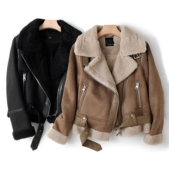 EB | Warme, weiche Lederjacke für Frauen