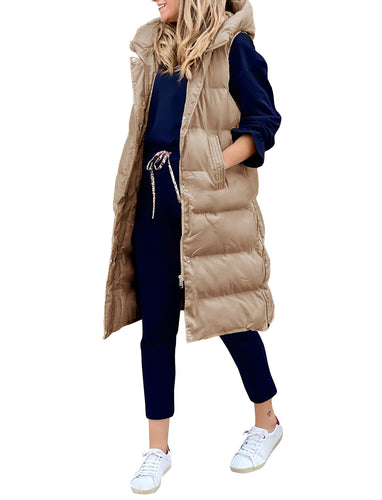 EB | Stylischer, Ärmelloser, Langer Weste-Mantel für Damen