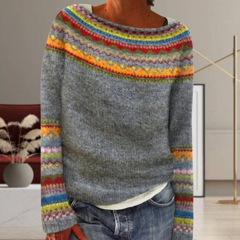 EB | Geometrischer Strickpullover
