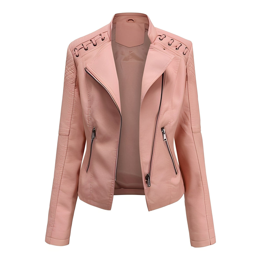 EB | Stilvolle, slim kurze Lederjacke für Damen