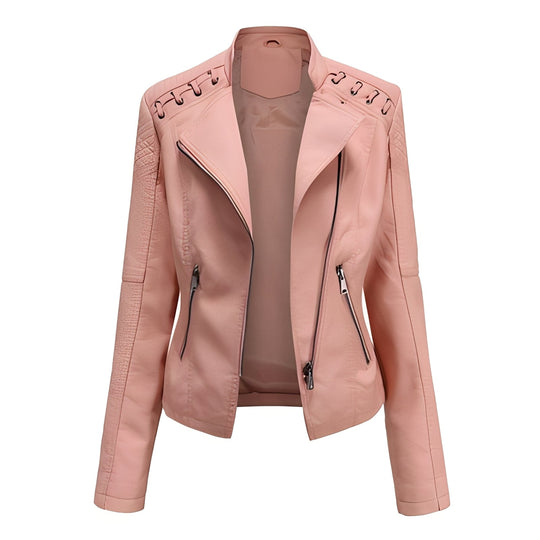 EB | Elegante, eng geschnittene kurze Damenlederjacke