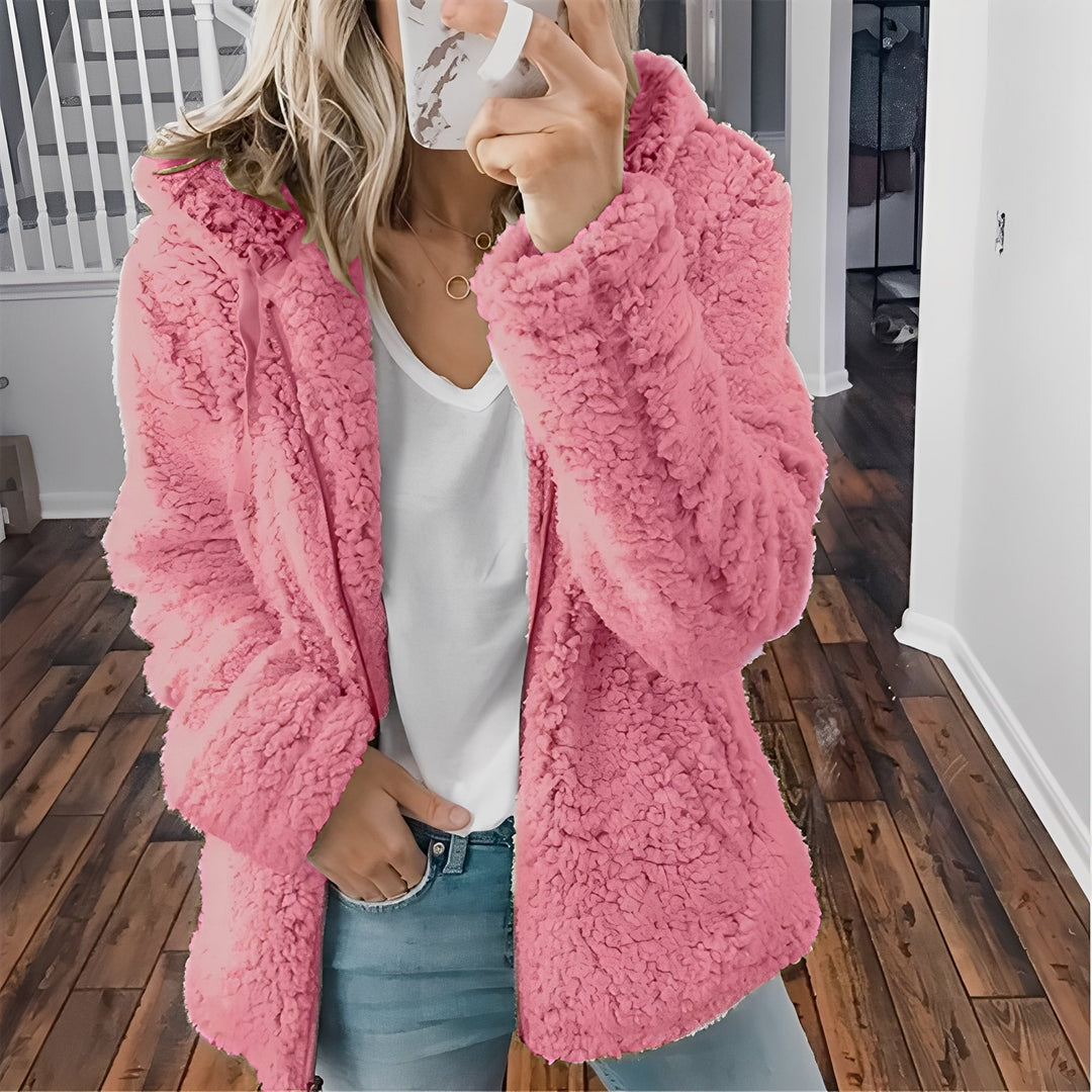 EB | Damen-Kapuzenwolljacke für Wärme