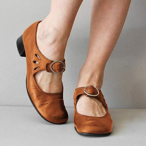 Vintage-Schuhe mit runder Zehe EB