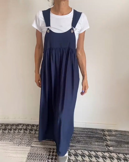 EB | Kleid Lässig Einfarbig Hosenträger