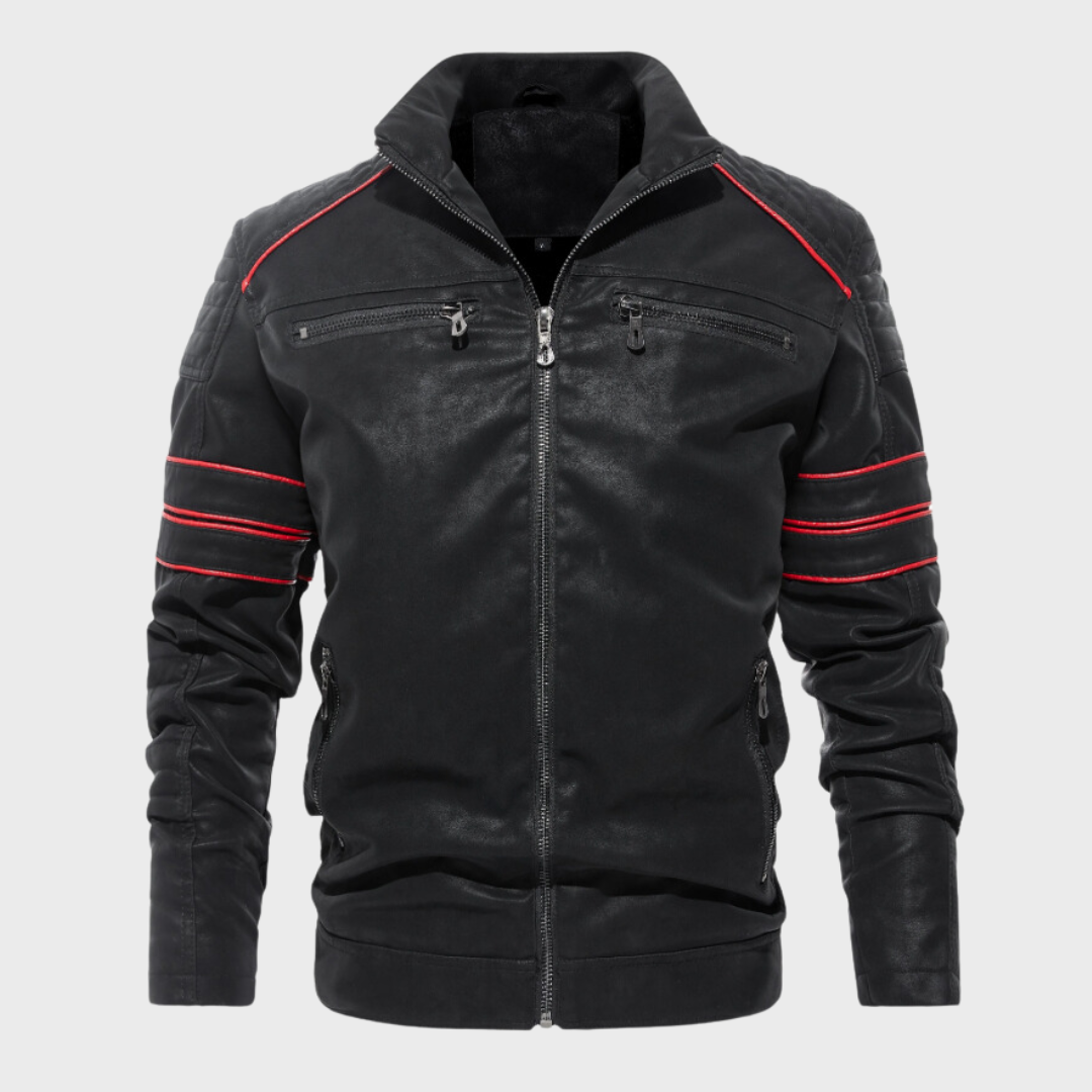 EB | Herren Dick Gepolstertes Lederjacke