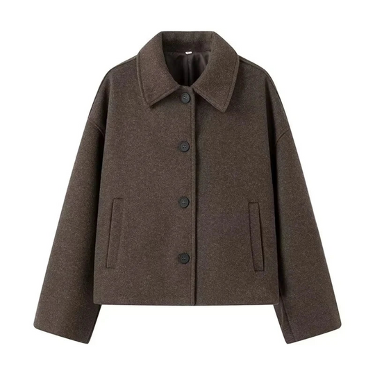 EB | Damen Oversized Button Down Winter Mantel Warme