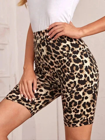 EB | Radsportshort mit Leopardenmuster