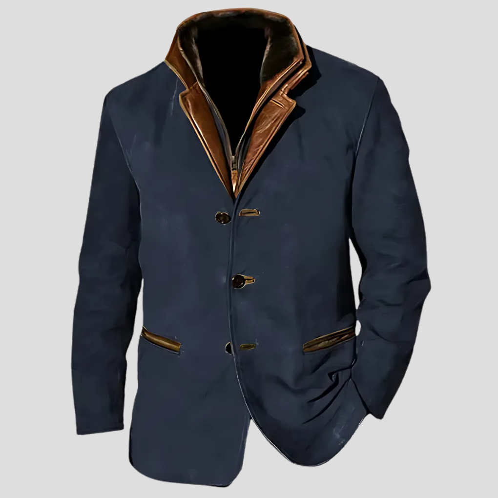 EB | Retro Kontrastkragenjacke für Herren