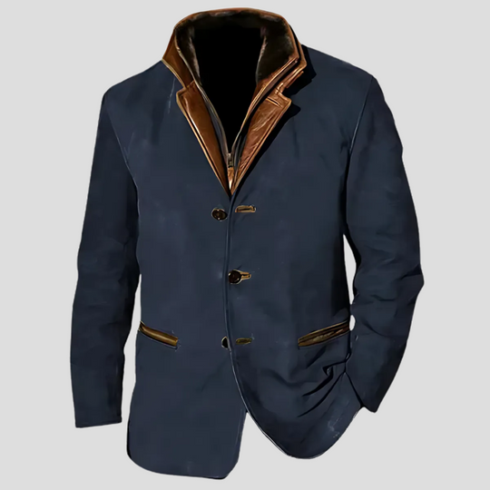 EB | Retro Kontrastkragenjacke für Herren