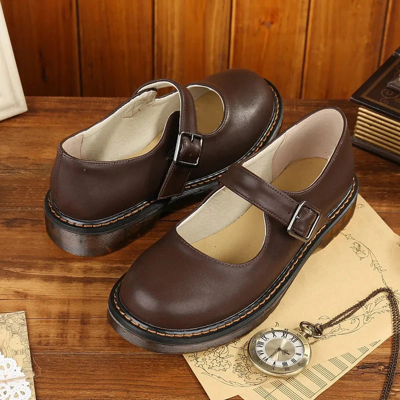 EB | Jahrgang Schnalle Schuhe für Damen