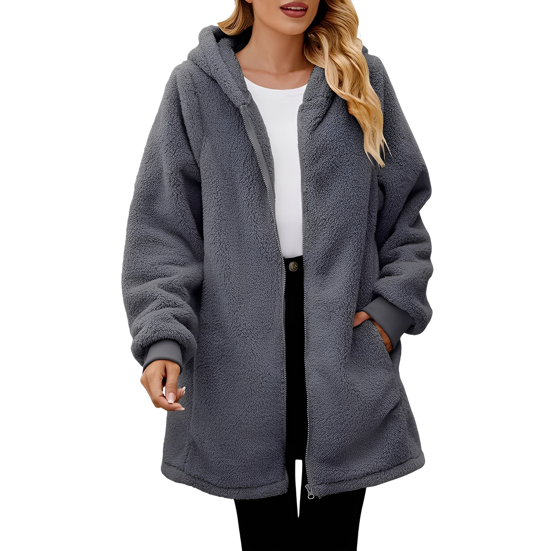EB | Bequeme Damen-Fleecejacke mit Kapuze